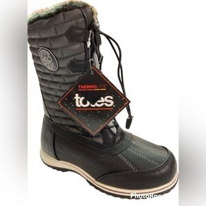 Totes Adventure Gear Snow Boots Thermolite in Black NWT Size 6